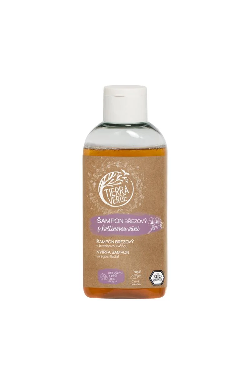 Tierra Verde Shampooing au bouleau au parfum floral 100 ml - nourrissant et soin