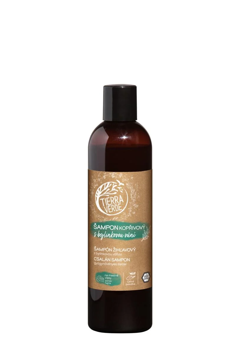 Tierra Verde Shampooing à l’ortie au parfum d’herbes 100 ml - pour cheveux gras
