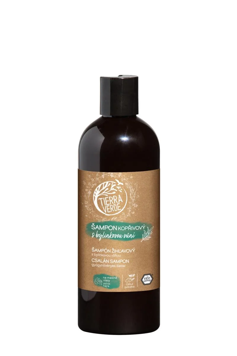 Tierra Verde Shampooing à l’ortie au parfum d’herbes 100 ml - pour cheveux gras