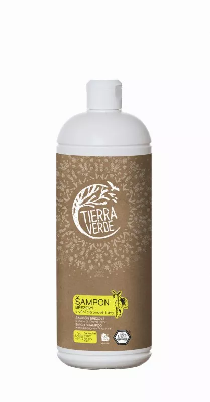 Tierra Verde Shampooing de bouleau pour cheveux secs à la citronnelle (1 l)