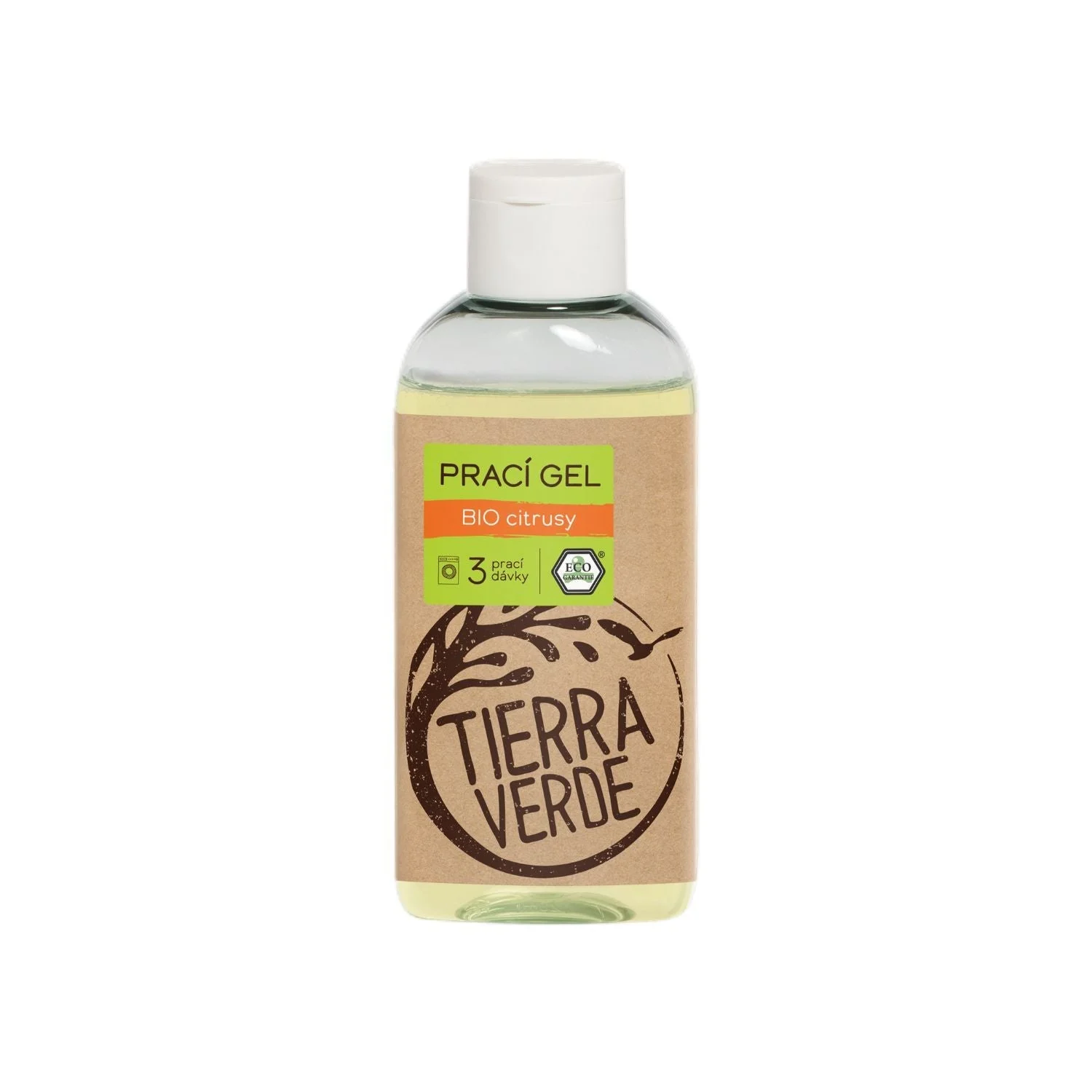Tierra Verde Gel lessive au parfum d’agrumes BIO 100 ml - nouvelle formule améliorée