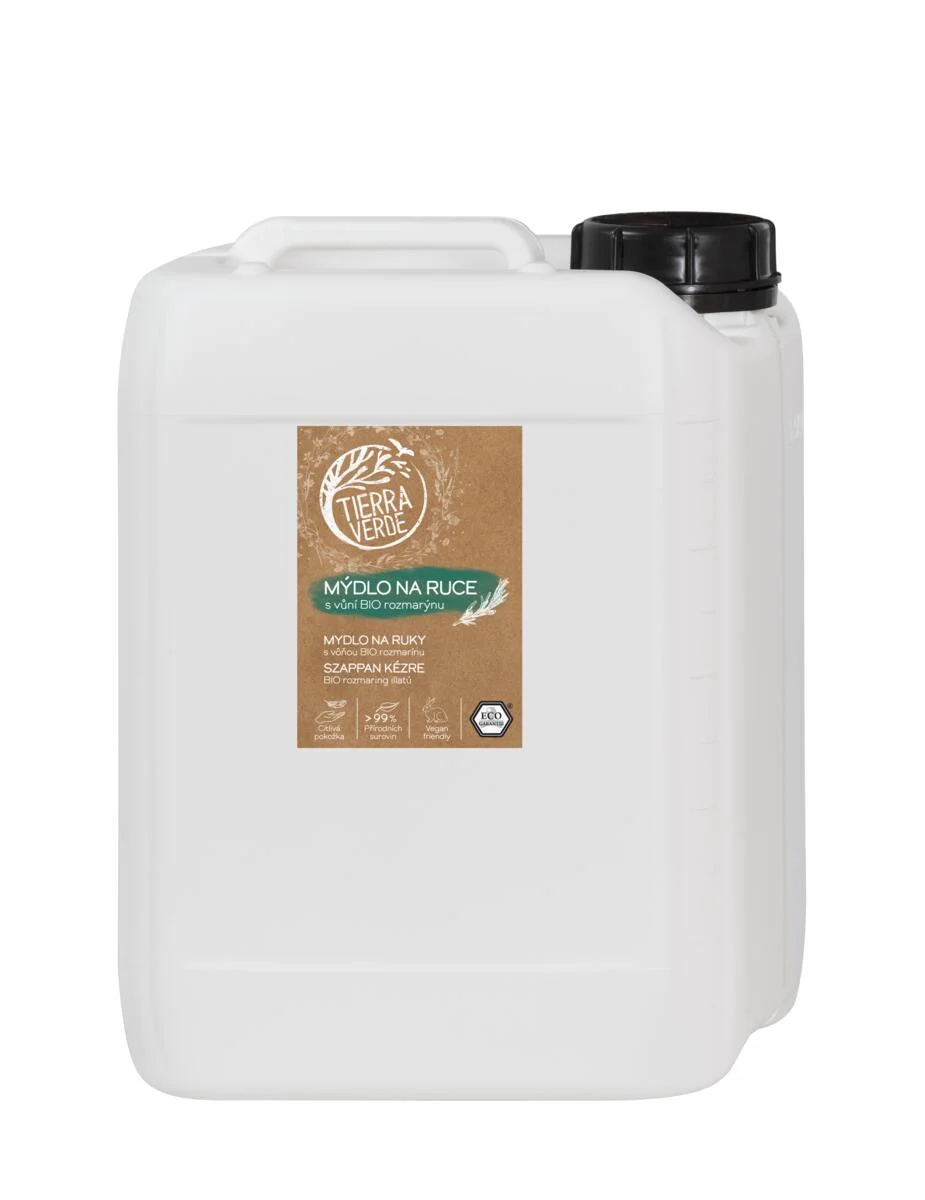 Tierra Verde Savon liquide pour les mains - BIO Romarin 100 ml - avec du plantain bio tchèque