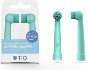 TIO Tête de remplacement pour el. brosse à dents (2 pcs) - turquoise/galet - compatible avec les modèles de brosses à dents oral-b