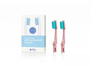 TIO Têtes de brosse à dents de rechange (ultra souples) (2 pcs) - coral pink
