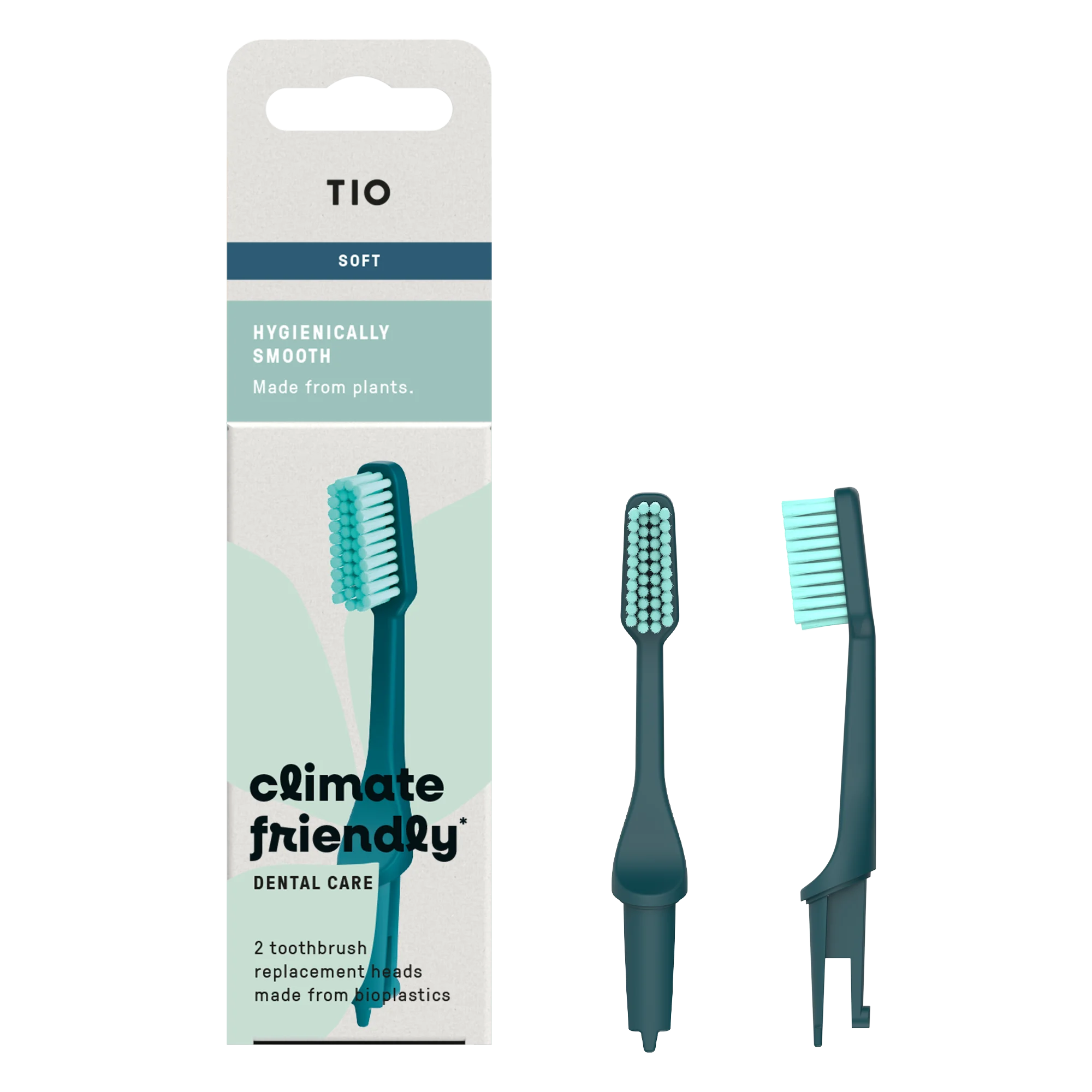 TIO TIOBRUSH Têtes de rechange pour brosse à dents (souple) - Living Ocean - 2 pcs