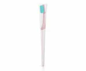 TIO Brosse à dents (moyenne) - rose corail - fabriquée à partir de plantes
