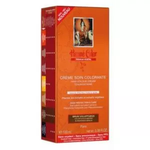 Henné Color Soin capillaire teinté avec un haut degré de protection et de soin Premium 100ml Brun