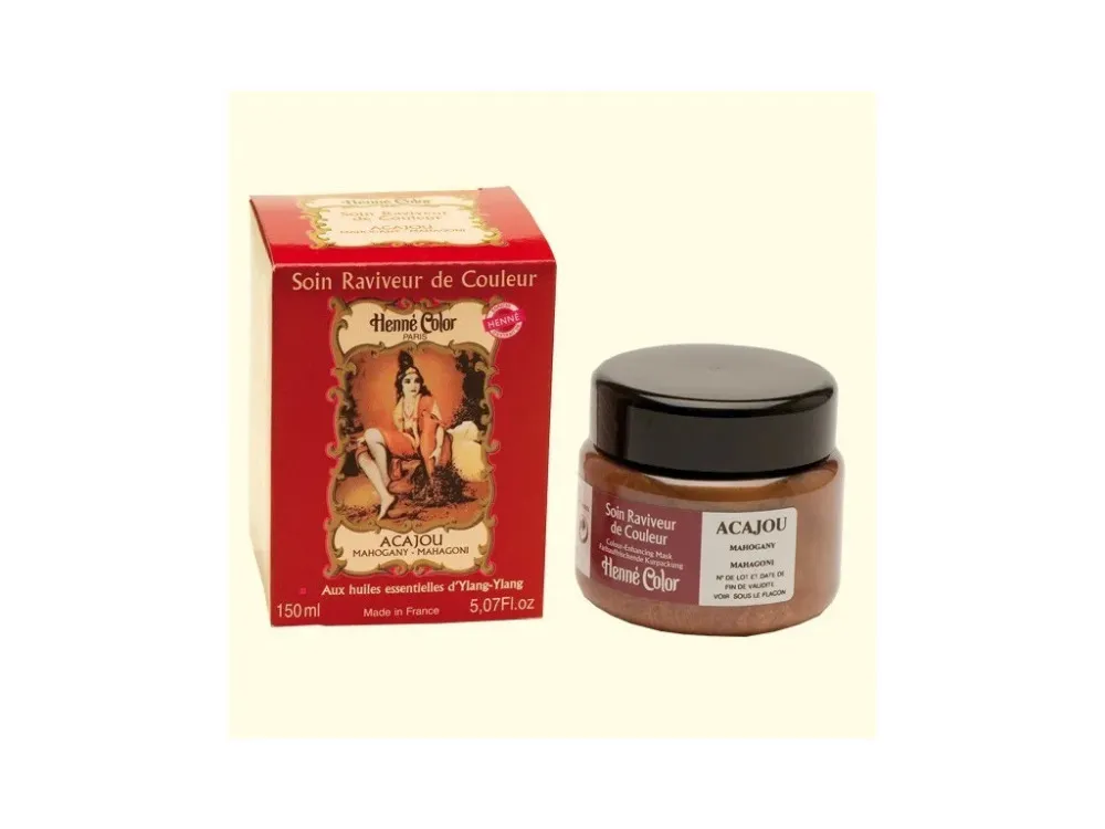 Henné Color Getint voedend haarmasker 150ml Mahonie