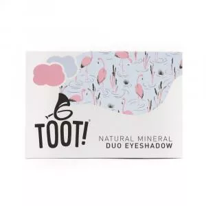 TOOT! Ombre à paupières minérale en duo rose et bleu - Flamingo (4,6 g) - douce pour les peaux sensibles