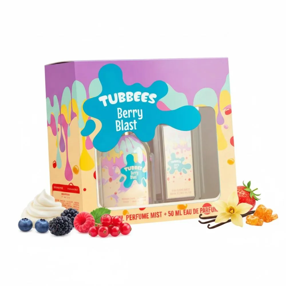 Tubbees Berry Blast Eau de Parfum unisexe 50 ml + spray pour le corps 75 ml