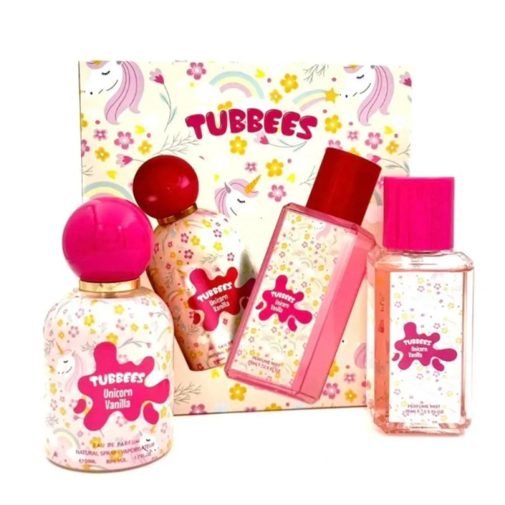 Tubbees Unicorn Vanilla Eau de Parfum pour femme 50 ml + spray corporel 75 ml