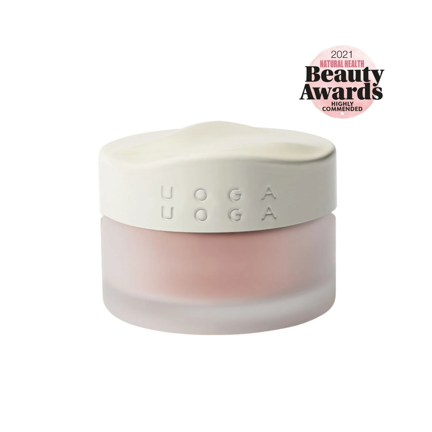 Uoga Uoga Fard à joues minéral en poudre libre à l'ambre (5 g) 6405 Coral Charm - mise en valeur naturelle des joues en 3 teintes