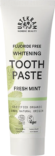 Urtekram Dentifrice blanchissant à la menthe BIO (75 ml) - au goût frais de menthe