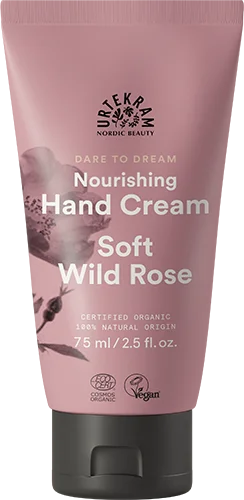 Urtekram Crème pour les mains à la rose musquée BIO (75 ml) - nourrit, hydrate et régénère la peau