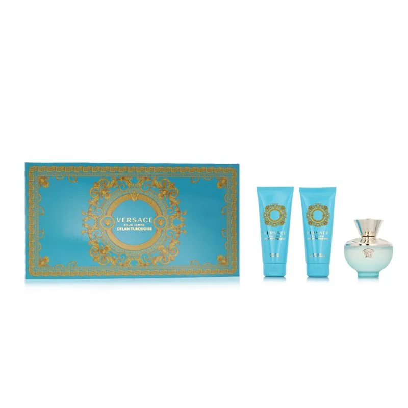 Pour Femme Dylan Turquoise + gel douche 100 ml + gel pour le corps 100 ml + trousse de toilette eau de toilette pour femme