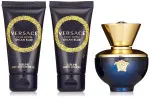 Dylan Blue Pour Femme geschenkset voor vrouwen eau de parfum 50 ml + bodylotion 50 ml + douchegel 50 ml 50 ml + tělové mléko 50 ml + sprchový gel 50 ml