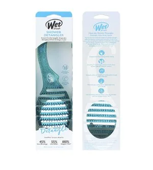 Wet Brush Shower Detangler brosse à cheveux turquoise pailletée