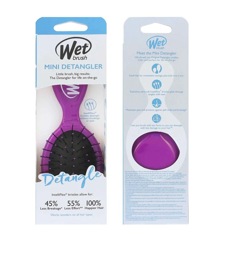 Mini Detangler brosse à cheveux violette