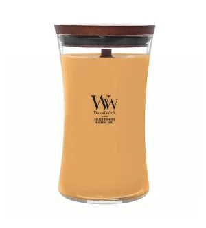 WoodWick Golden Bourbon bougie parfumée à mèche en bois 609,5 g