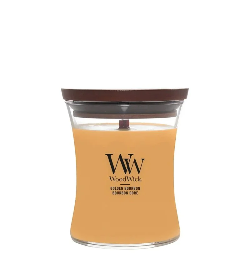 Golden Bourbon bougie parfumée à mèche en bois 275 g