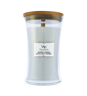 WoodWick Sagewood & Seagrass bougie parfumée avec mèche en bois 609 g