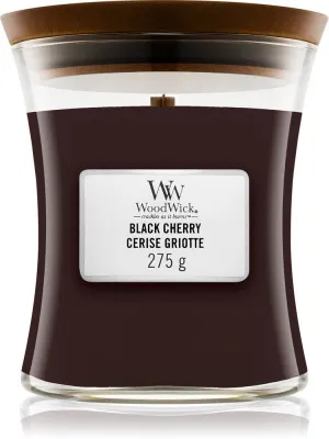 WoodWick Black Cherry geurkaars met houten lont 275 g