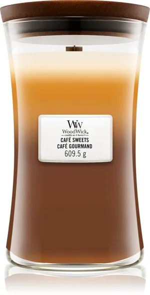WoodWick Café Sweets geurkaars met houten lont 609,5 g