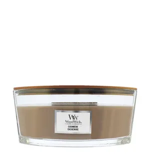 Bougie parfumée WoodWick Cashmere avec mèche en bois 453,6 g