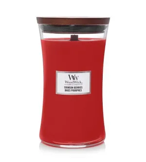 Bougie parfumée WoodWick Crimson Berries avec mèche en bois 609,5 g