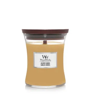 Bougie parfumée Woodwick Gilded Sands avec mèche en bois 275 g