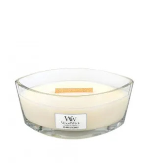 Bougie parfumée WoodWick Island Coconut avec mèche en bois 453,6 g