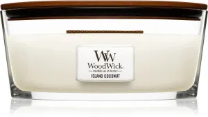 WoodWick Island Coconut geurkaars met houten lont 453,6 g