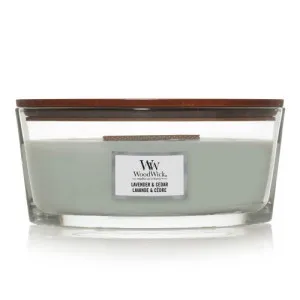 Bougie parfumée WoodWick Lavender & Cedar avec mèche en bois 453,6 g