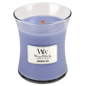 Bougie parfumée WoodWick Lavender Spa avec une mèche en bois pour femmes