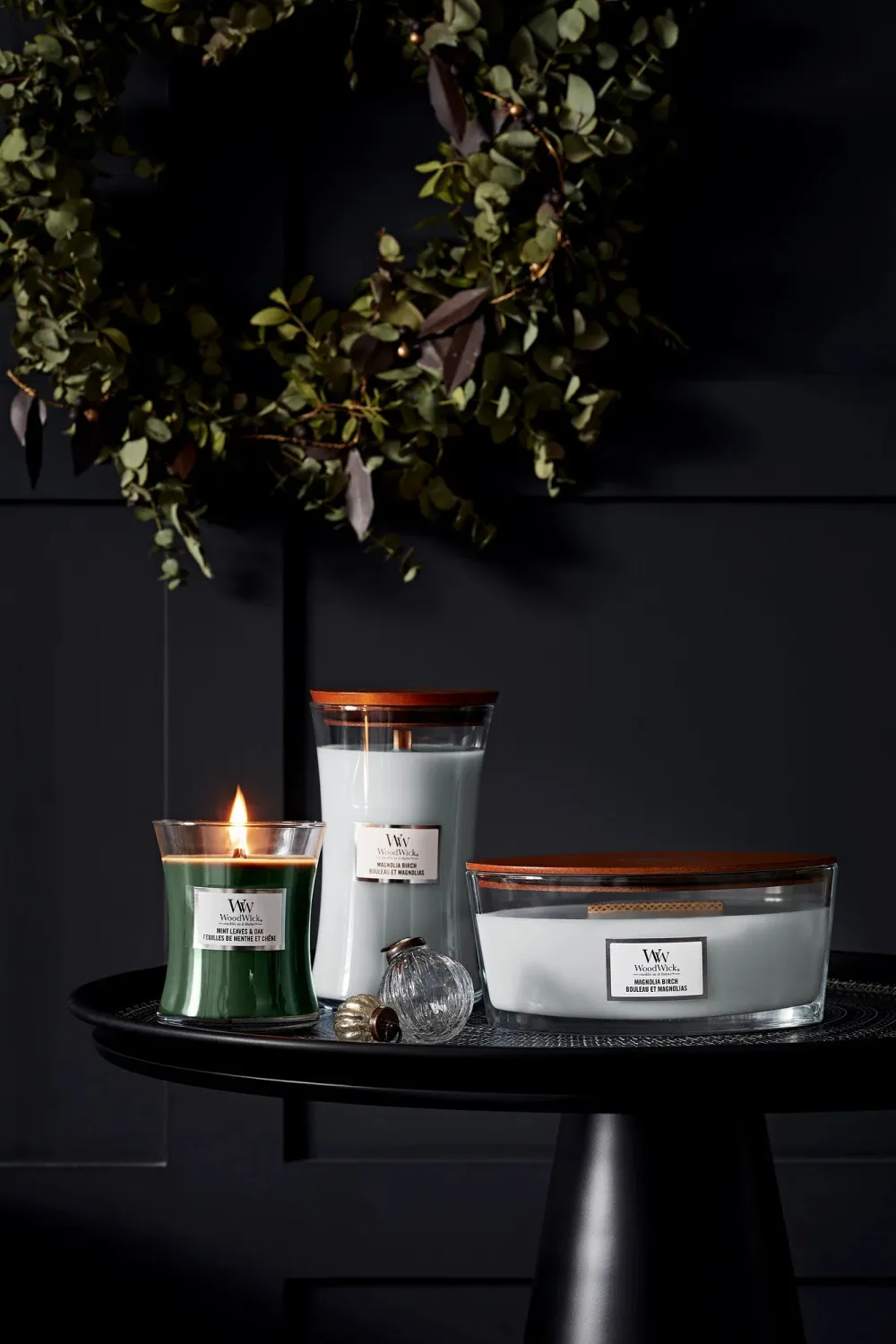Magnolia Birch geurkaars met houten lont 453,6 g