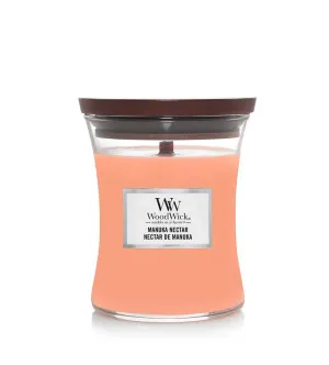 Bougie parfumée WoodWick Manuka Nectar avec mèche en bois pour femme