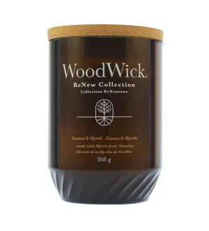 Bougie WoodWick ReNew Incense & Myrrh grande 368 g
