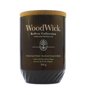 WoodWick ReNew Tomato Leaf & Basil grande bougie 368 g