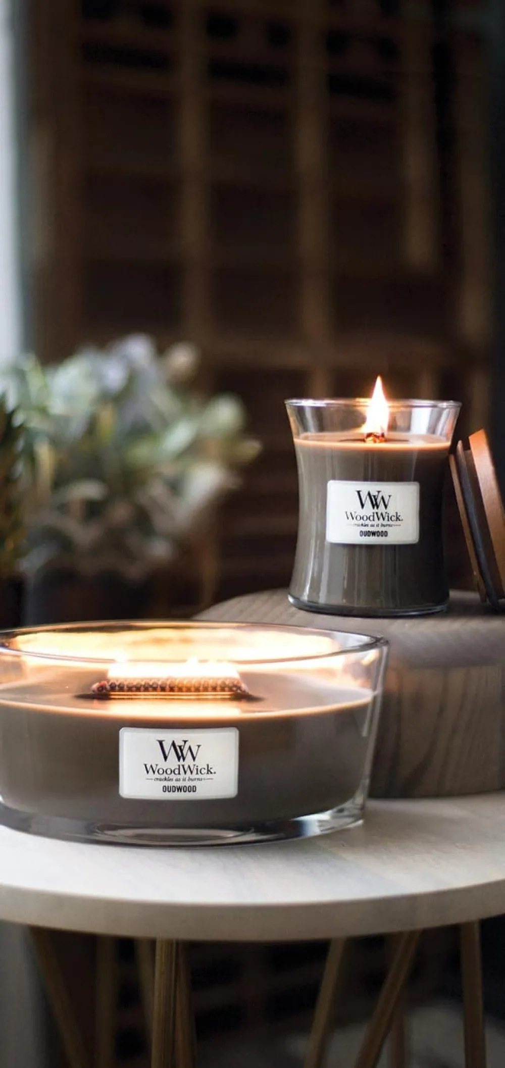 Rosewood geurkaars met houten lont 275 g