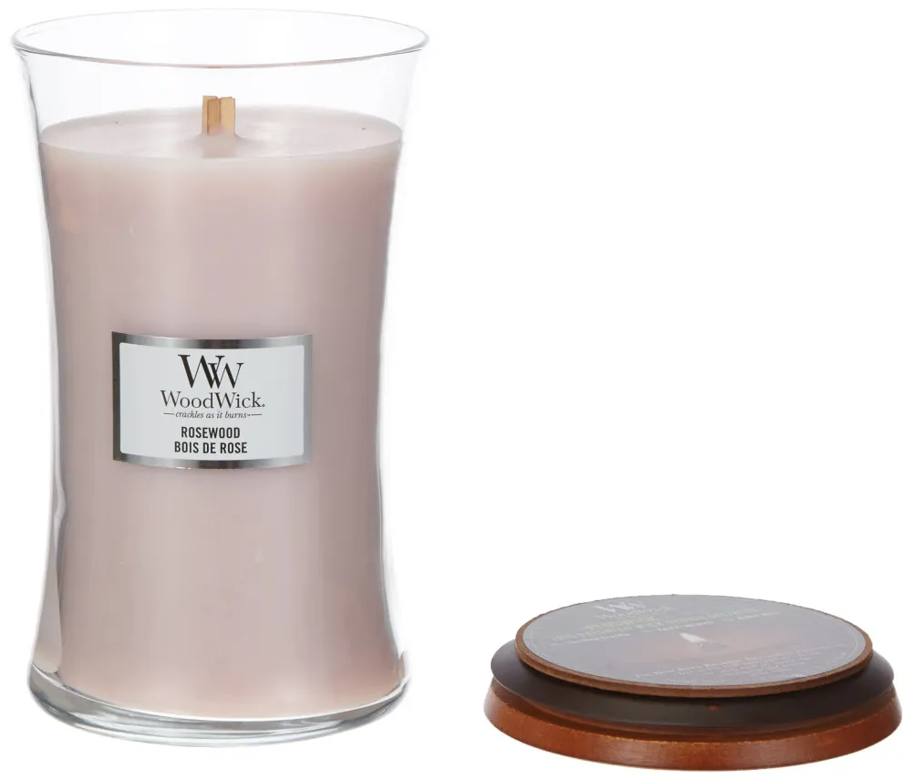 Rosewood geurkaars met houten lont 275 g