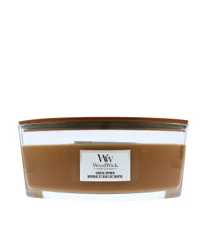 Bougie parfumée WoodWick Santal Myrrh avec mèche en bois 453,6 g