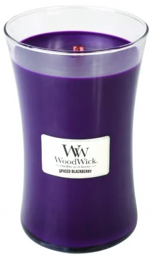 Bougie parfumée WoodWick Spiced Blackberry avec mèche en bois 609,5 g
