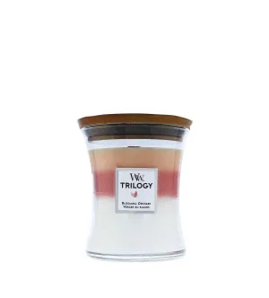 Bougie parfumée WoodWick Trilogy Blooming Orchard avec mèche en bois pour homme