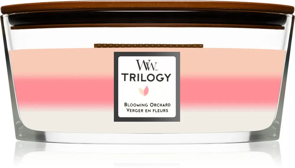 Trilogy Blooming Orchard geurkaars met houten lont 453,6 g