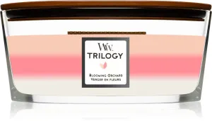 WoodWick Trilogy Blooming Orchard geurkaars met houten lont 453,6 g