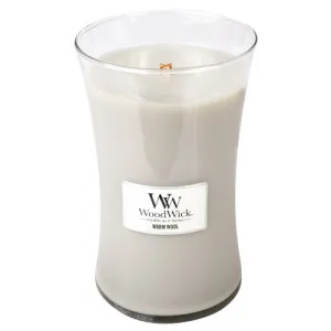 Bougie parfumée WoodWick Warm Wool avec mèche en bois 609,5 g