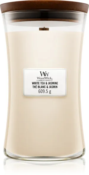 WoodWick White Tea & Jasmine geurkaars met houten lont 609,5 g