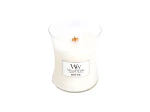Bougie parfumée WoodWick White Teak avec mèche en bois pour femmes