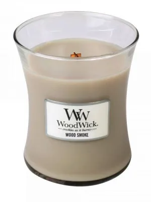 Bougie parfumée WoodWick Wood Smoke avec mèche en bois 275 g
