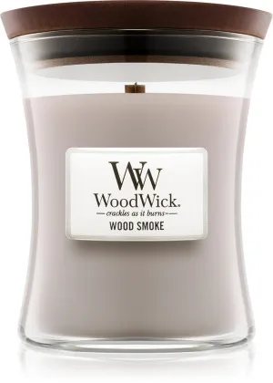 WoodWick Wood Smoke geurkaars met houten lont voor mannen